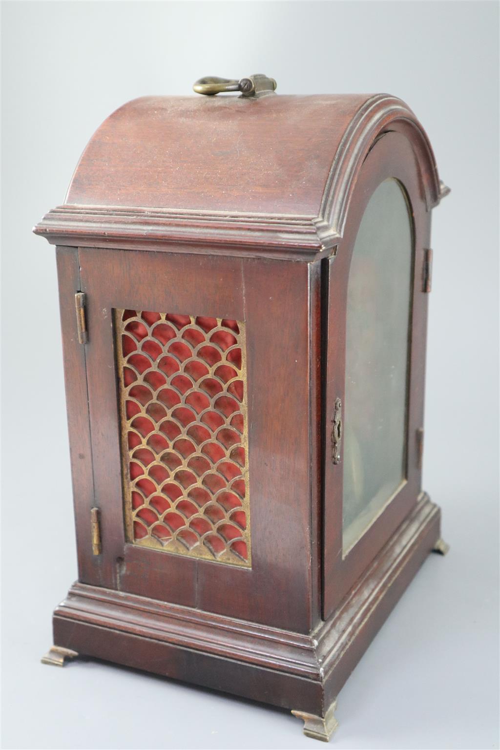 Perigal of Coventry Street, London. A Regency mahogany cased bracket clock height 11.75in.